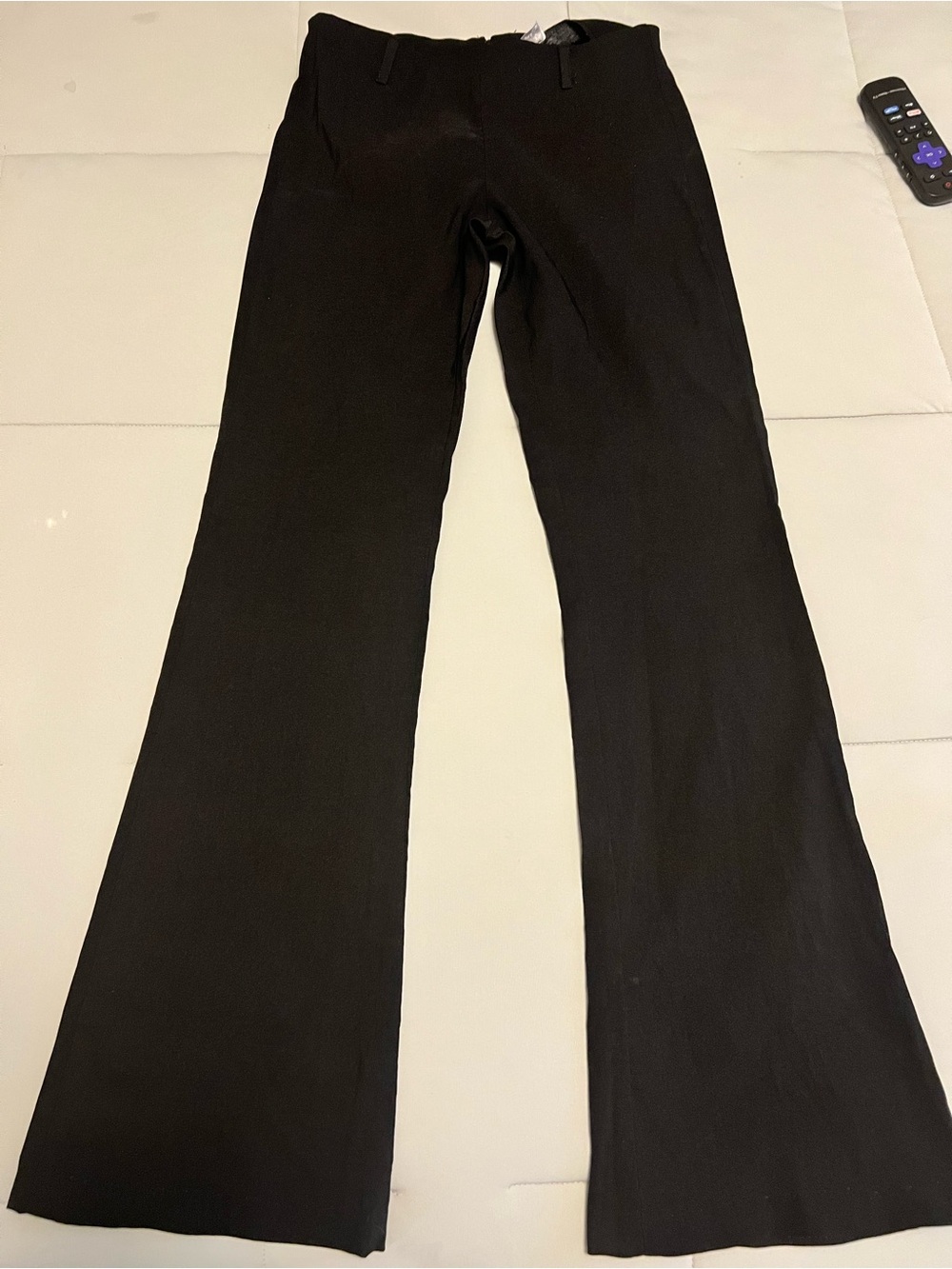 Vintage Y2K Logos USA Black Low Rise Flare Dress Pants Size S
